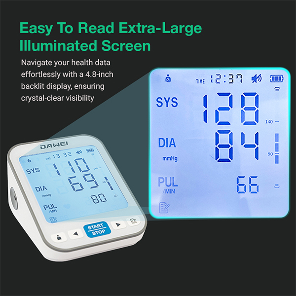 Reliable and precise digital blood pressure monitor with advanced automatic measurement for accurate readings. Designed for user convenience